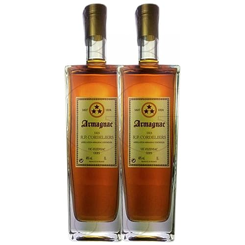 Armagnac Gelás R.P. Cordeliers Rakete Flasche 1 L (Schachtel mit 2 Rakete Flasche von 1 L) von Maison Gelás