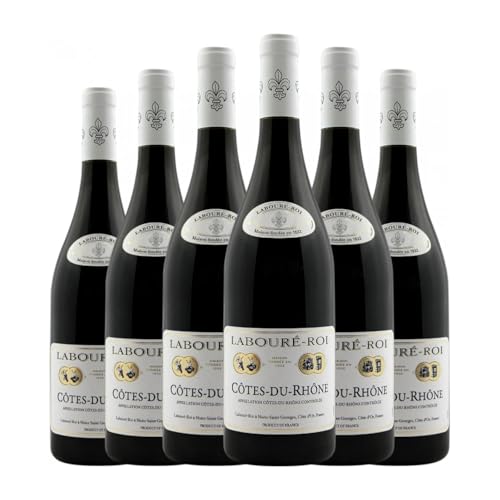 Labouré-Roi Côtes du Rhône 75 cl Rotwein (Karton mit 6 Flaschen von 75 cl) von Maison Labouré-Roi