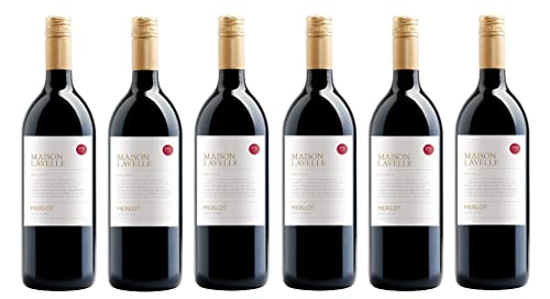 6x 1,0l - 2023er - Maison Lavelle - Merlot - LITER - Pays d'Oc I.G.P. - Frankreich - Rotwein trocken von Maison Lavelle