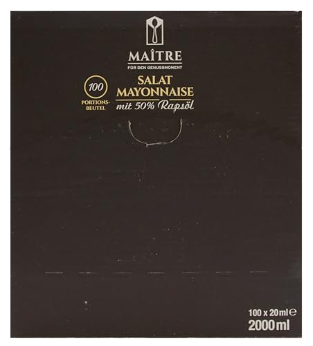 Maitre Maître Salat Mayonnaise Portionsbeutel, 100er Pack (100 x 20ml) von Maitre