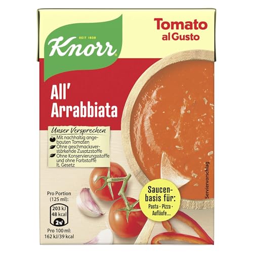 Knorr Tomato al Gusto All' Arrabbiata Soße, 370 g (Packung mit 10) von Maizena