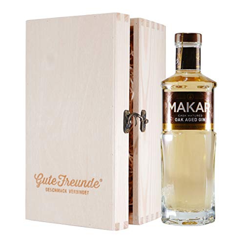 Makar Oak Aged Gin mit Geschenk-Holzkiste von Makar