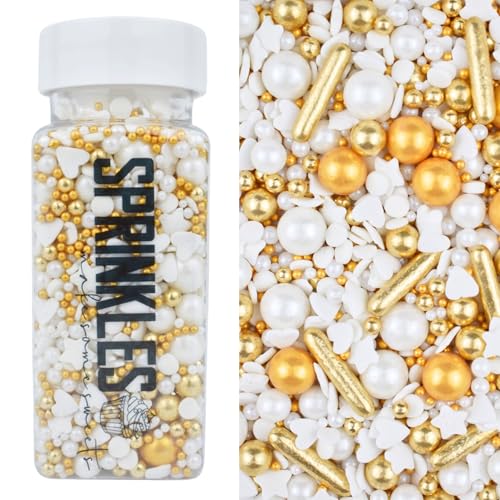 MakeSomeSweets SHINY SMILE Essbare Sprinkles - Vegane, luxuriöse Kuchendekorationen, 100g von MakeSomeSweets