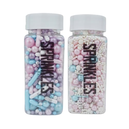 MakeSomeSweets Tortendekoration Set - Premium BARBIE CAKE & UNICORN SWEETS Essbare Sprinkles - Vegan, Palmöl-frei, 2 x 100g von MakeSomeSweets