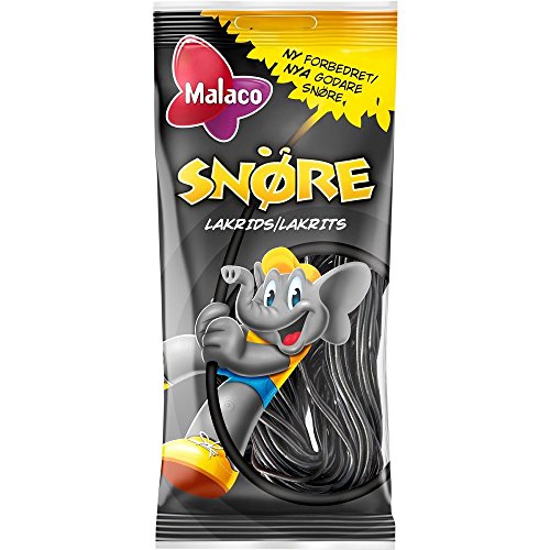 2 Beutel à 94 g Malaco Snöre Lakrits - Original - Schwedisch - Lakrice - Weingummi - Schnürsenkel - Bonbons - Süßigkeiten von UOOTPC