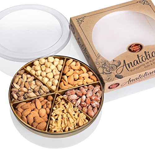 Palanci | Gesunde Snacks | Premium Nussmischung 360 gr | Pistazien, Erdnüsse, Walnüsse, geröstete Cashewkerne, Mandeln ganz geröstet, Haselnüsse | Vegan | Nüsse Großpackung, Nüsse Mix von Malatya Pazari Palanci