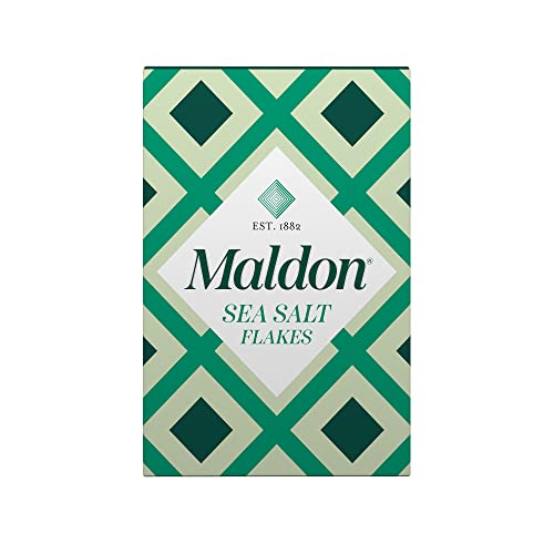 Maldon - Meersalzflocken, einzigartige Pyramidenförmige Salzflocken, perfekt für eine Vielzahl von Gerichten, handgeerntet für vier Generationen, 250 g Box von Maldon