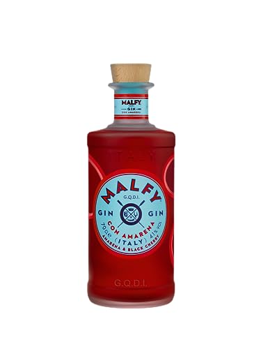 Malfy Gin con Amarena, fruchtiger Super Premium Spirit mit Amarenakirsche, Schwarzkirsche, Wacholder und Zitrone, Italienischer Aperitivo, Aperitivo, 41% vol, 700ml von Malfy