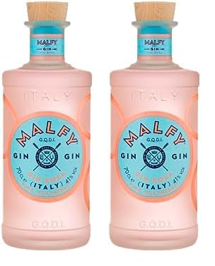 Malfy Gin Rosa – Super Premium Gin aus Italien mit Pink Grapefruit und Rhabarber – 41% Vol – 1 x 0,7L (Packung mit 2) von Malfy