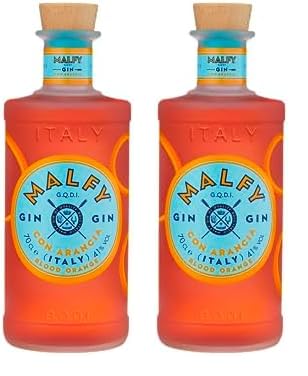 Malfy Gin con Arancia – Super Premium Gin aus Italien mit italienischen Blutorangen – 41% Vol – 1 x 0,7L (Packung mit 2) von Malfy