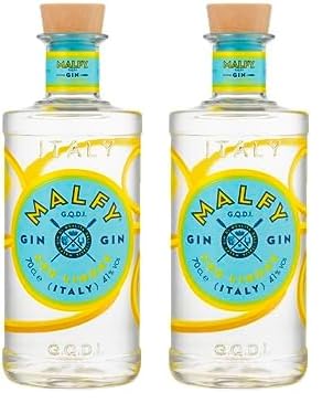 Malfy Gin con Limone – Super Premium Gin aus Italien mit italienischen Zitronen – 41% Vol – 1 x 0,7L (Packung mit 2) von Malfy