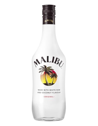 Malibu Caribbean Rum – Fruchtiger Likör auf Rum-Basis mit natürlichem Kokosaroma – Leichte Spirituose, ideal für Longdrinks oder Cocktails – 1 x 1 l von Malibu