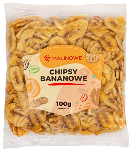 Malinowe BANANENCHIPS 100g Getrocknete Bananen Premium Qualität von Malinowe