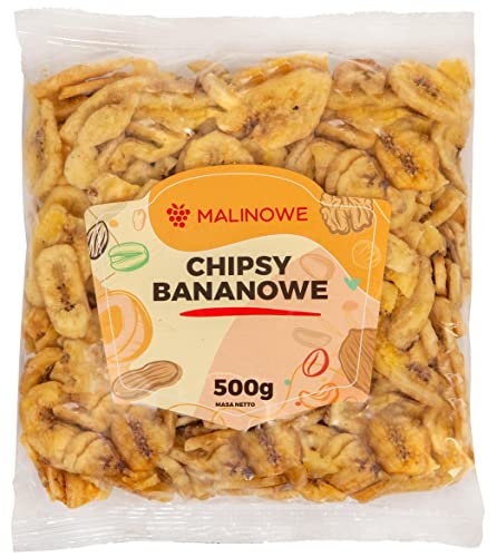 Malinowe BANANENCHIPS 500g Getrocknete Bananen Premium Qualität von Malinowe