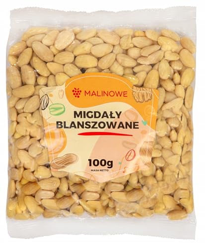 Malinowe MANDELKERNE BLANCHIERT 100g Mandeln Geschält ohne Haut von Malinowe