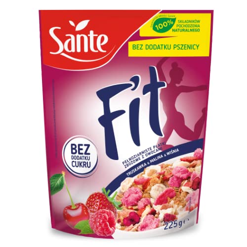 Fit Cereals Strawberry Raspberry Cherry 225g von Malinowe