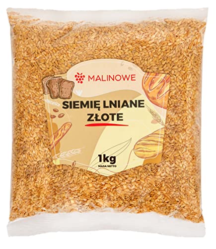 Malinowe GOLDENER LEINSAMEN 1kg Leinsamen in gold Samen von Malinowe