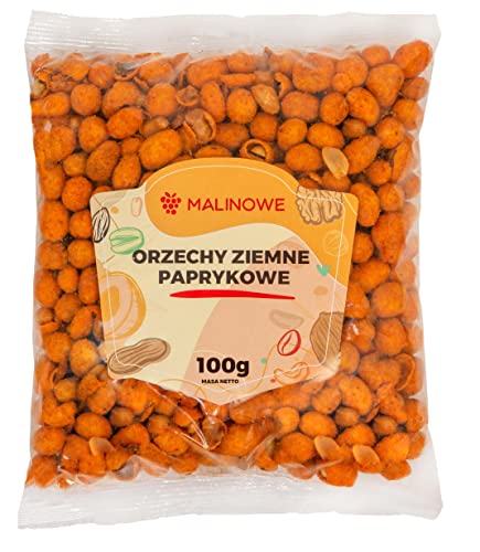 MALINOWE ERDNÜSSE MIT PAPRIKAGESCHMACK 100G KNUSPRIGE NÜSSE von Malinowe