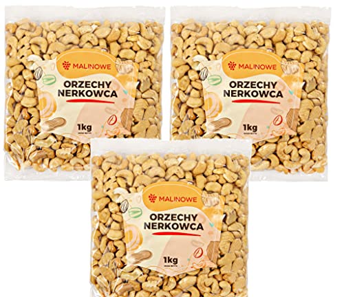 Malinowe Cashewnüsse 3x1kg ganze Nüsse ungesalzen von Malinowe