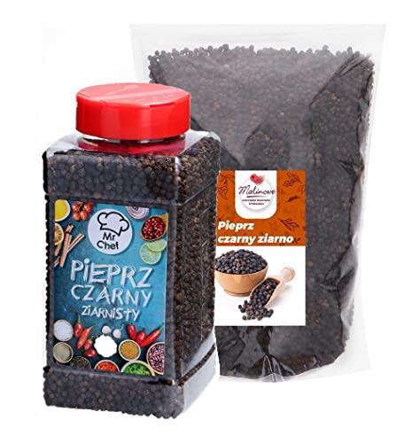 Malinowe Pfeffer schwarz, Pfefferkörner ganz 500g + 1kg von Malinowe