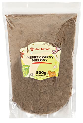 Malinowe SCHWARZER PFEFFER 500g Gemahlener Pfeffer von Malinowe