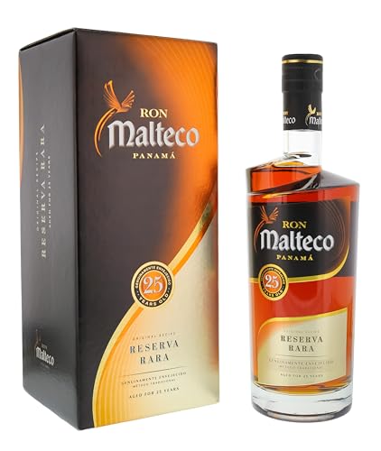 Malteco Rum 25YO I Reserva Rara I 700 ml I 40 % Volume I 25 Jahre alter Brauner-Rum von Malteco