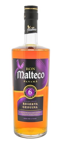 Malteco Rum 6 Jahre I Reserva Genuina I 700 ml Flasche I 40% Volume I 6 Jahre alter Brauner-Rum von Malteco