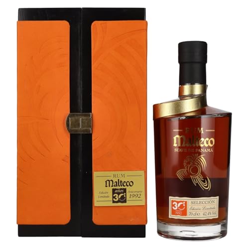 Ron Malteco 30 Años SELECCIÓN Edición Limitada Aniversario 1992 42,4% Vol. 0,7l in Holzkiste von Malteco