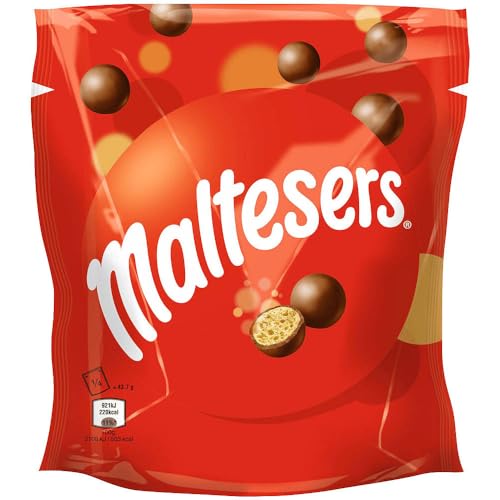 MALTESERS® Schokokugeln mit luftigem Knusperkern, Schokolade Snack, 1 Packung, 175g von Maltesers