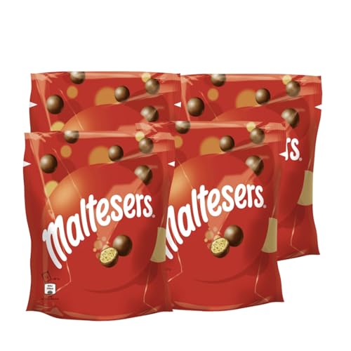 MALTESERS 4x 175g Schokokugeln Malzfüllung mit Milchschokoladenüberzug Schokolade von Maltesers