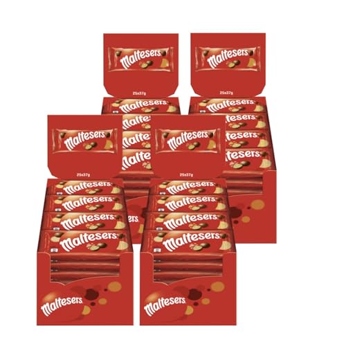 MALTESERS 4x 25x37g Schokokugeln Malzfüllung mit Milchschokoladenüberzug Schokolade von Maltesers