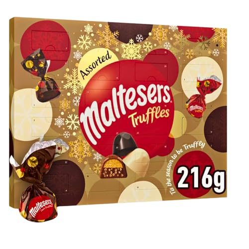 Maltesers Milk & White Trüffles Adventskalender mit gemischter Schokolade, 218 g von Maltesers