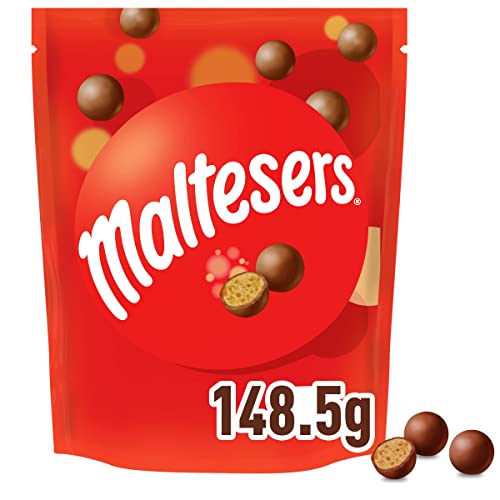 Maltesers | Schokokugeln mit Knusperkern | Großpackung Schokolade | Fußball Snack | Eine Packung (1 x 148,5g) von Maltesers