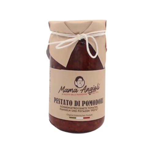 Sonnengetrocknete Tomaten, Mandeln und Pistazien "Pesto" / Pestato pomodori secchi, mandorle e pistacchi 180g von Mama Angioli