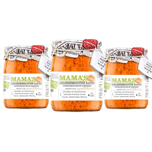 3pack Variation - 3x Ajvar scharf 550g von Mama's Food