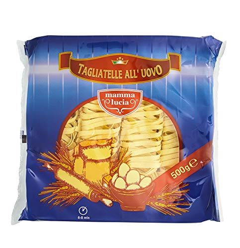 mamma lucia Pasta Tagliatelle all´uovo, 6mm breit, 5er Pack (5 x 500 g) von Mamma Lucia