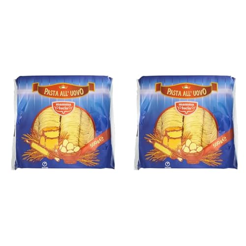 mamma lucia Pasta Tagliolini all´uovo, 1,5mm breit, 2er Pack (1 x 500 g) von Mamma Lucia