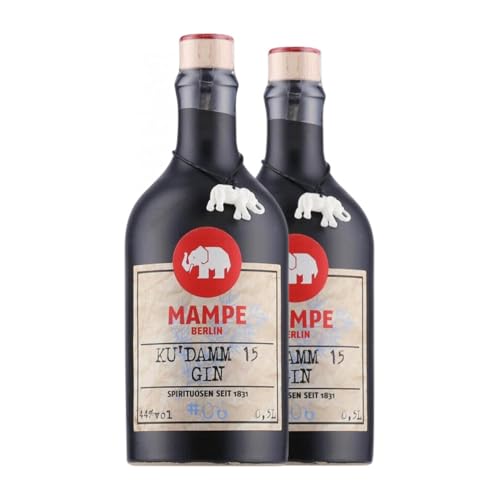 Gin Mampe Berlin Ku'Damm 15 Gin Medium Flasche 50 cl (Karton mit 2 Medium Flasche von 50 cl) von Mampe Berlin