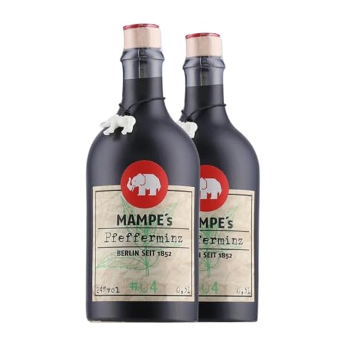 Liköre Mampe Berlin Pfefferminz Medium Flasche 50 cl (Karton mit 2 Medium Flasche von 50 cl) von Mampe Berlin