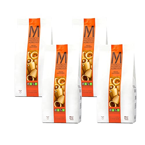 Mancini Pastificio Agricolo - Mezzi Paccheri 2 kg (4 Packungen à 500 g) von Mancini Pastificio Agricolo