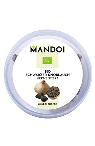 Mandoi BIO schwarzer Knoblauch fermentiert, 3 große Knollen. Fermentierter Black Garlic organic von Mandoi