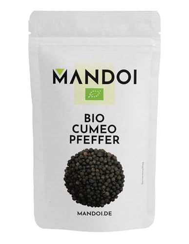 Mandoi Bio Cumeo Pfeffer, 50g Exotischer Grapefruit Pfeffer ganz aus Nepal, Aromatische Gewürzspezialität von Mandoi