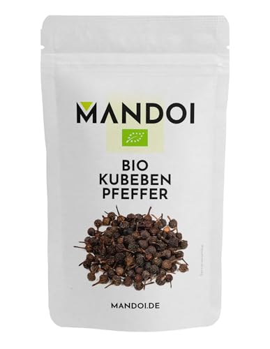 Mandoi Bio Kubeben Pfeffer 100g, aus Java Indonesien, Stengelpfeffer, Kubebenpfeffer aus ökologischem Anbau, Kleinbauern Projekt von Mandoi