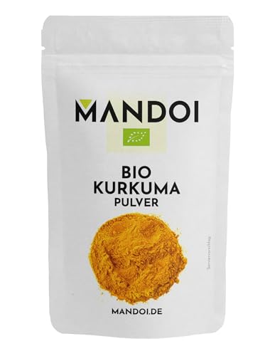 Mandoi Bio Kurkuma Pulver 1000g, 4 - 5,5 % Curcumin Gehalt, Gelbwurzel turmeric organic powder, Curcuma, Kurkumapulver Bio -Qualität von Mandoi