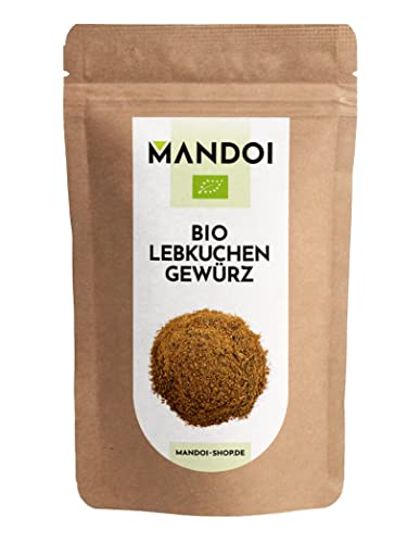 Mandoi Bio Lebkuchen Gewürz 100g, Hochwertige Gewürzmischung aus ökologischer Landwirtschaft zum Backen und Kochen, Pastetengewürz von Mandoi