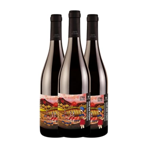 Mandrarossa Sentiero delle Gerle Rosso Nerello Mascalese Etna 75 cl Rotwein (Karton mit 3 Flaschen von 75 cl) von Mandrarossa