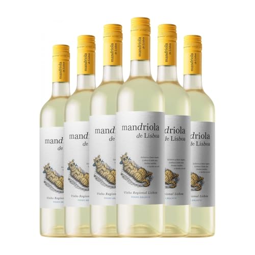 Mandriola de Lisboa Branco Vinho Regional de Lisboa 75 cl Weißwein (Karton mit 6 Flaschen von 75 cl) von Mandriola de Lisboa