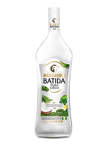 Mangaroca Batida Pura Côco (1 x 0,7 l) 21% vol. - Klarer Kokoslikör aus Rum und Kokosnusswasser, laktosefrei, vegan, für den puren Genuss oder zum Mischen klassischer Cocktails und Longdrinks von Mangaroca Batida