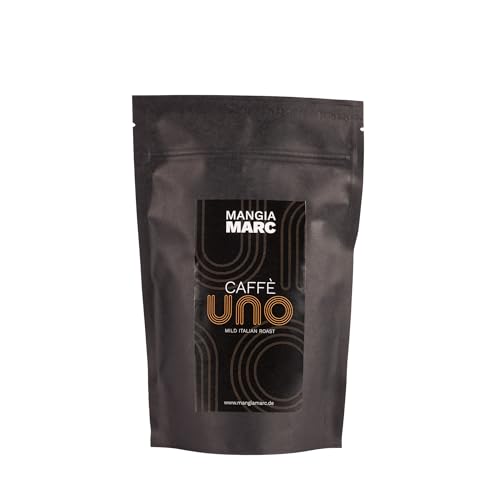 MangiaMarc Caffè Uno – Italienischer Arabica-Blend – Milde Röstung mit Noten von Milchschokolade, Orange & Jasmin – Perfekt für Filterkaffee, Espresso & Vollautomaten von MangiaMarc