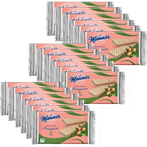 Manner Knuspino Waffeln mit Haselnusscremefüllung 110g 18er Pack von Manner WIEN